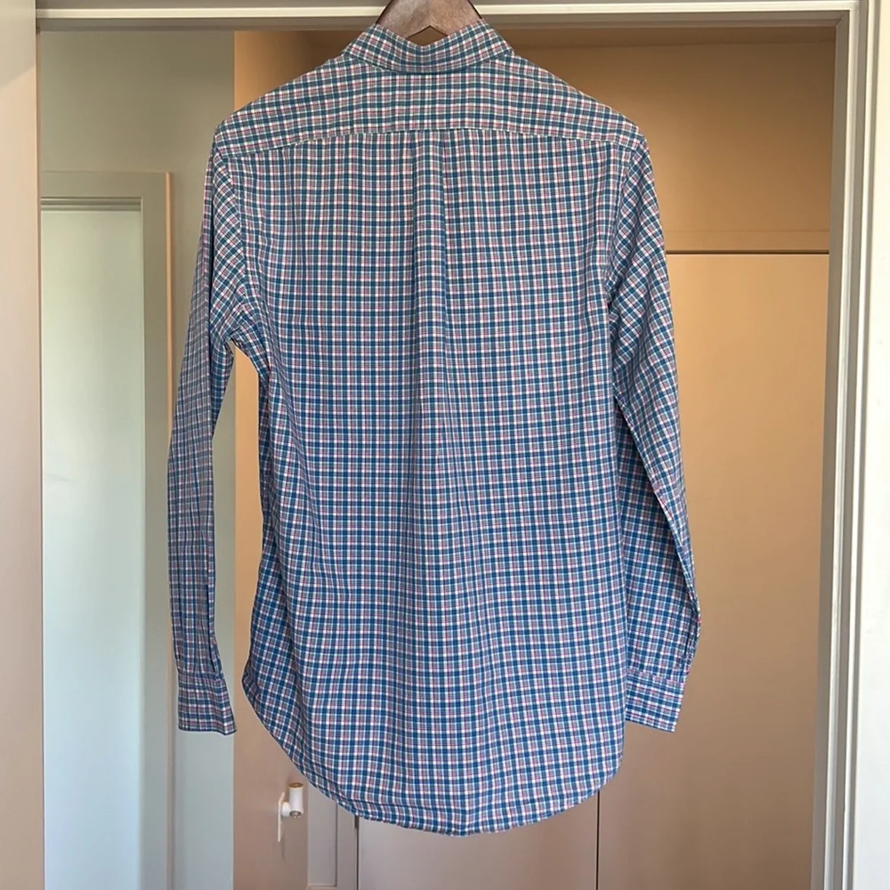 Polo Ralph Lauren Classic Fit Men’s Plaid Button Down Shirt Medium Blue Pink